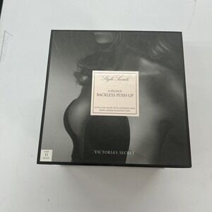 Victoria's Secret U Plunge Backless Push Up Bra Silicone Adhesive‎ D Cup Nude